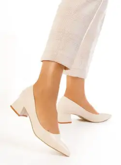 Pantofi cu toc mic Alleva bej