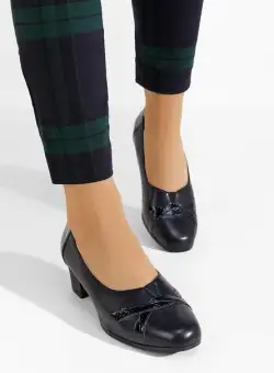 Pantofi cu toc mic Annie navy