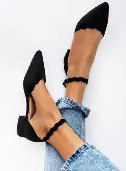 Pantofi cu toc mic Weber negri