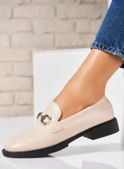 Pantofi dama casual Bej din Piele Ecologica Ayson