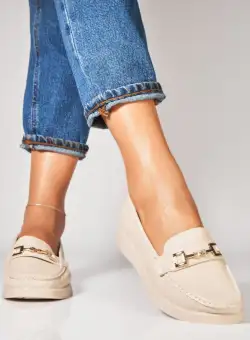 Pantofi dama casual Bej din Piele Ecologica Gautha