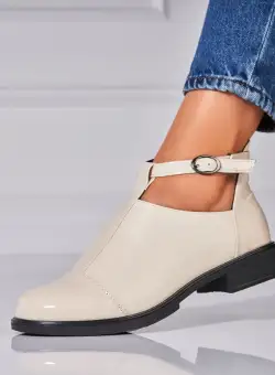 Pantofi dama casual Bej din Piele Ecologica Kanari