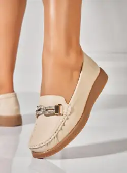 Pantofi dama casual Bej din Piele Ecologica Tania