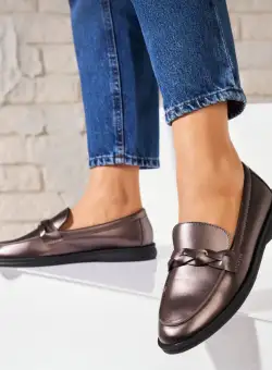 Pantofi dama casual Bronz din Piele Ecologica Osmara