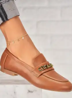 Pantofi dama casual Camel din Piele Ecologica Avielle
