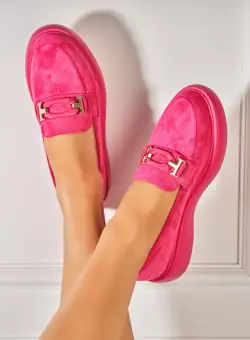 Pantofi dama casual Fucsia din Piele Ecologica Intoarsa Tyra