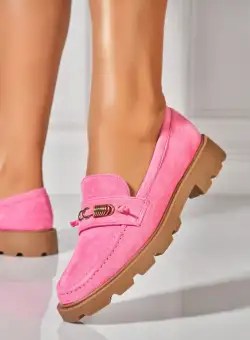 Pantofi dama casual Fucsia din Piele Ecologica Intoarsa Yusra
