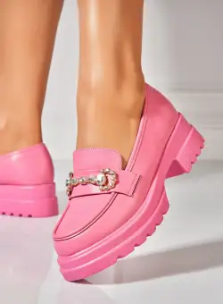 Pantofi dama casual Fucsia din Piele Ecologica Keiry