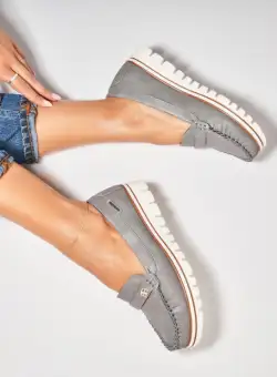 Pantofi dama casual Gri din Piele Ecologica Aryan