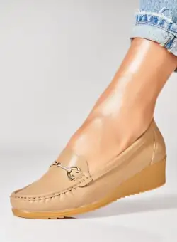 Pantofi dama casual Kaki din Piele Ecologica Aanya