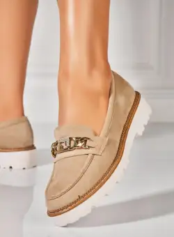 Pantofi dama casual Kaki din Piele Ecologica Ajay