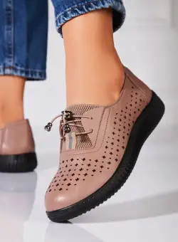 Pantofi dama casual Kaki din Piele Ecologica Esai