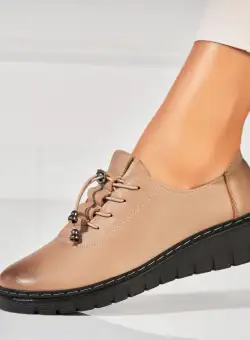 Pantofi dama casual Kaki din Piele Ecologica Ettel