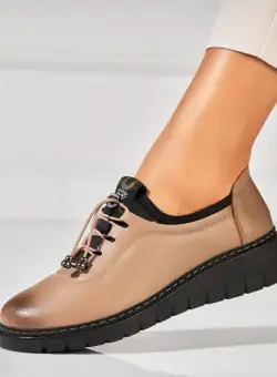 Pantofi dama casual Kaki din Piele Ecologica Fira