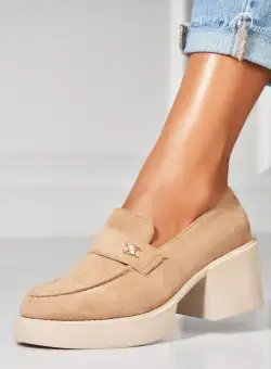 Pantofi dama casual Kaki din Piele Ecologica Intoarsa Nilor