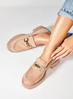 Pantofi dama casual Kaki din Piele Ecologica Intoarsa Ruyia