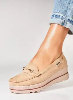 Pantofi dama casual Kaki din Piele Ecologica Intoarsa Sinea