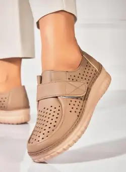 Pantofi dama casual Kaki din Piele Ecologica Nayali