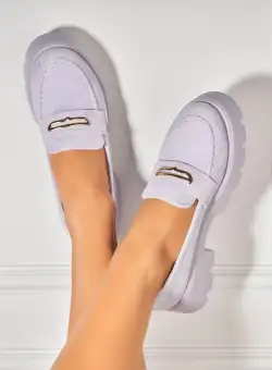 Pantofi dama casual Mov din Piele Ecologica Intoarsa Kristine