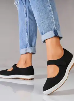 Pantofi dama casual Negri din Piele Ecologica Alenia