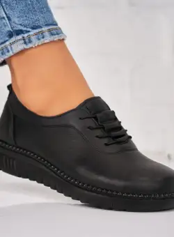 Pantofi dama casual Negri din Piele Ecologica Analia