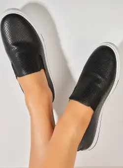 Pantofi dama casual Negri din Piele Ecologica Aylin