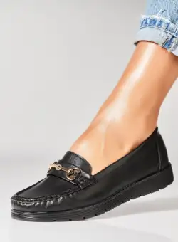 Pantofi dama casual Negri din Piele Ecologica Happe