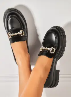 Pantofi dama casual Negri din Piele Ecologica Keiry