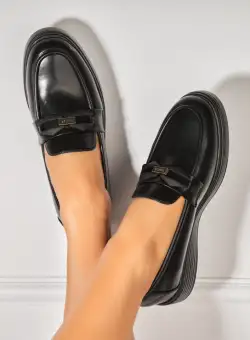 Pantofi dama casual Negri din Piele Ecologica Kiyan