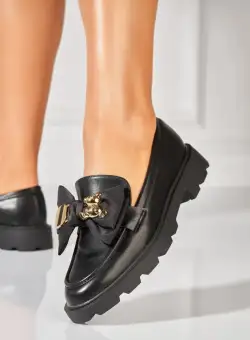 Pantofi dama casual Negri din Piele Ecologica Lyle