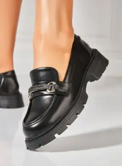 Pantofi dama casual Negri din Piele Ecologica Moshe