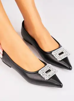 Pantofi dama casual Negri din Piele Ecologica Nardos