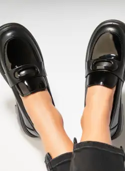 Pantofi dama casual Negri din Piele Ecologica Ruway