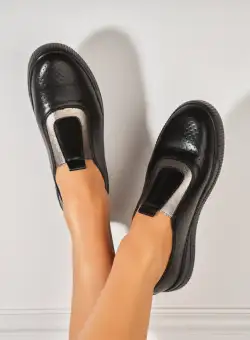 Pantofi dama casual Negri din Piele Ecologica Rylie