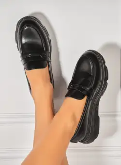 Pantofi dama casual Negri din Piele Ecologica Sierra