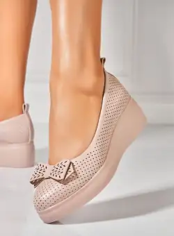 Pantofi dama casual Nude din Piele Ecologica Oziel