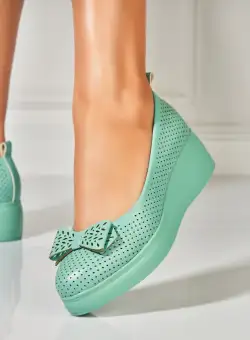 Pantofi dama casual Verzi din Piele Ecologica Oziel