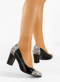 Pantofi dama piele naturala negri Manusia