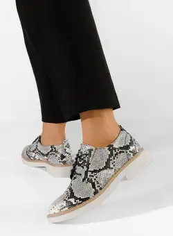 Pantofi derby dama Visma gri