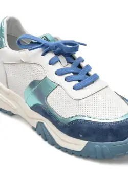 Pantofi DONNA CRIS albastri, 8514, din piele naturala