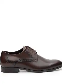 Pantofi eleganti barbati din piele naturala,Leofex - 512 Maro Box