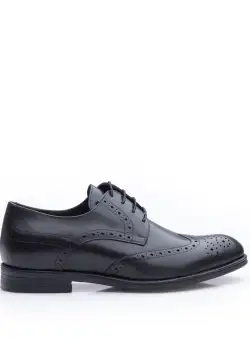 Pantofi eleganti barbati din piele naturala, Leofex - 516 Negru Box