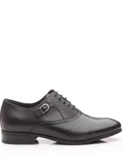 Pantofi eleganti barbati din piele naturala,Leofex - 824 negru box
