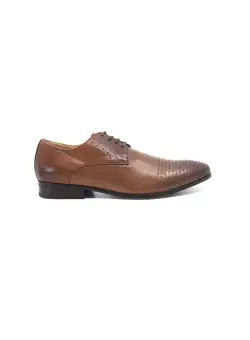 Pantofi eleganti barbati din piele naturala, Leofex - 888 cognac box