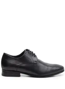 Pantofi eleganti barbati din piele naturala, Leofex - 888 negru