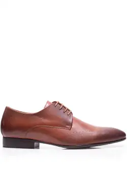 Pantofi eleganti barbati din piele naturala, Leofex - 889 cognac box