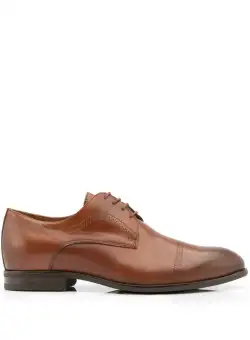 Pantofi eleganti barbati din piele naturala, Leofex - 932 cognac box