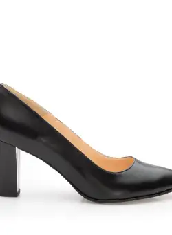 Pantofi eleganți damă din piele naturală, Leofex - 558 Negru