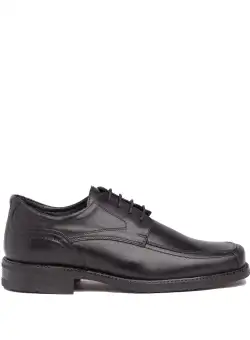 Pantofi eleganti din piele naturala cu varf patrat - 124 negru box