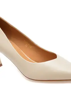 Pantofi eleganti EPICA albi, 6, din piele naturala